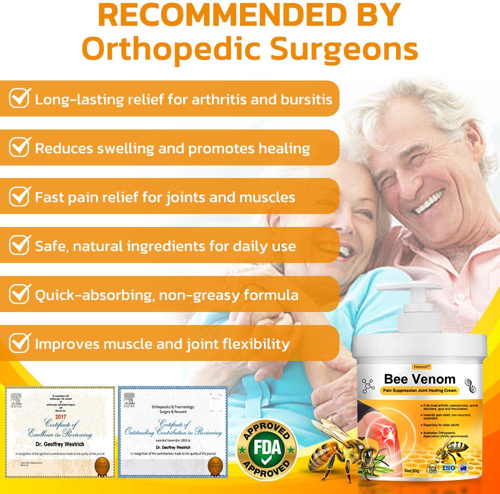 🇦🇺 Furzero™ Bee Venom Pain Suppression Joint Healing Cream (👩🏼⚕️AOA Recommended)
